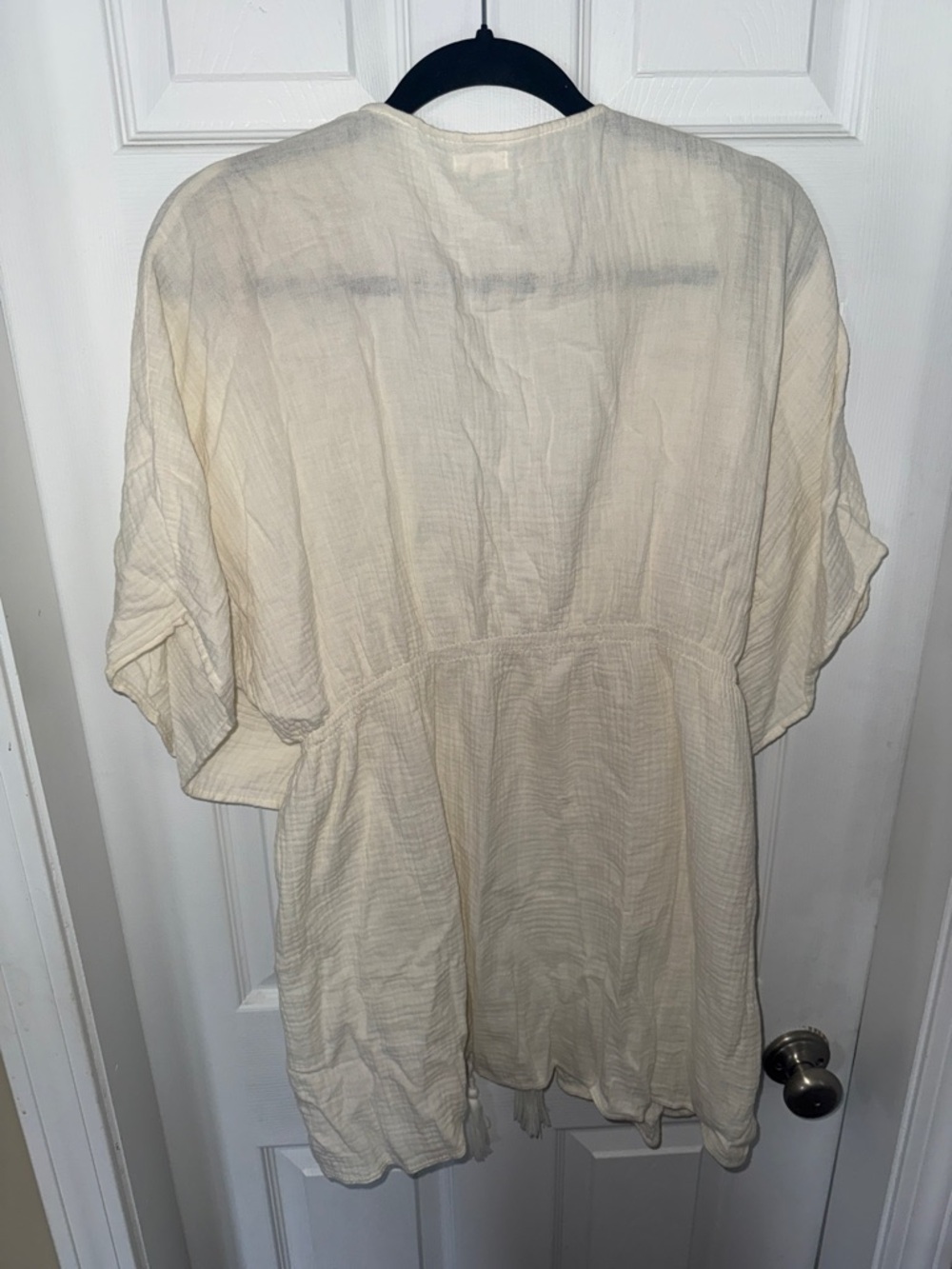aerie Cream Gauzy Tie-Front Swim Coverup - Picture 2 of 2